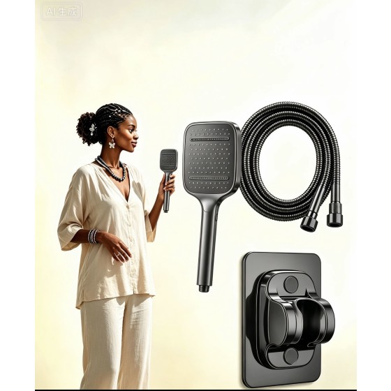 H22R gray shower handle set, stock